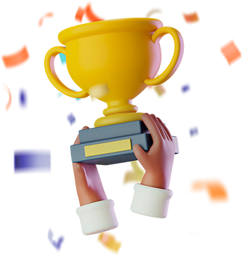 Award trophy representing client growth results